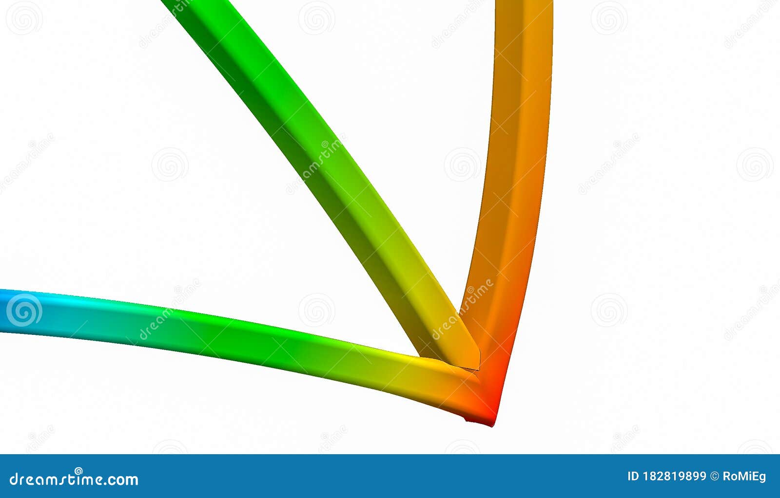 Download 3d Illustration Finite Elements Results Displacement Solid Elements Of A Model Of A Steel Framework Construction With White Stock Illustration Illustration Of Drawing Constructor 182819899