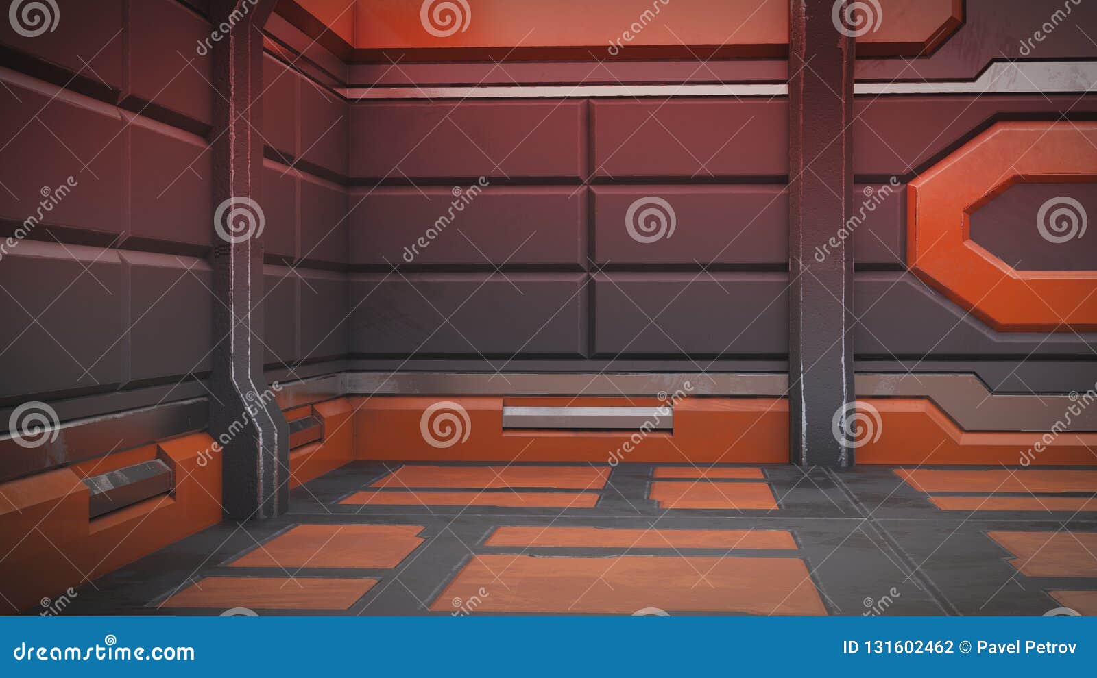 3d Illustration Of Futuristic Design Spaceship Interior