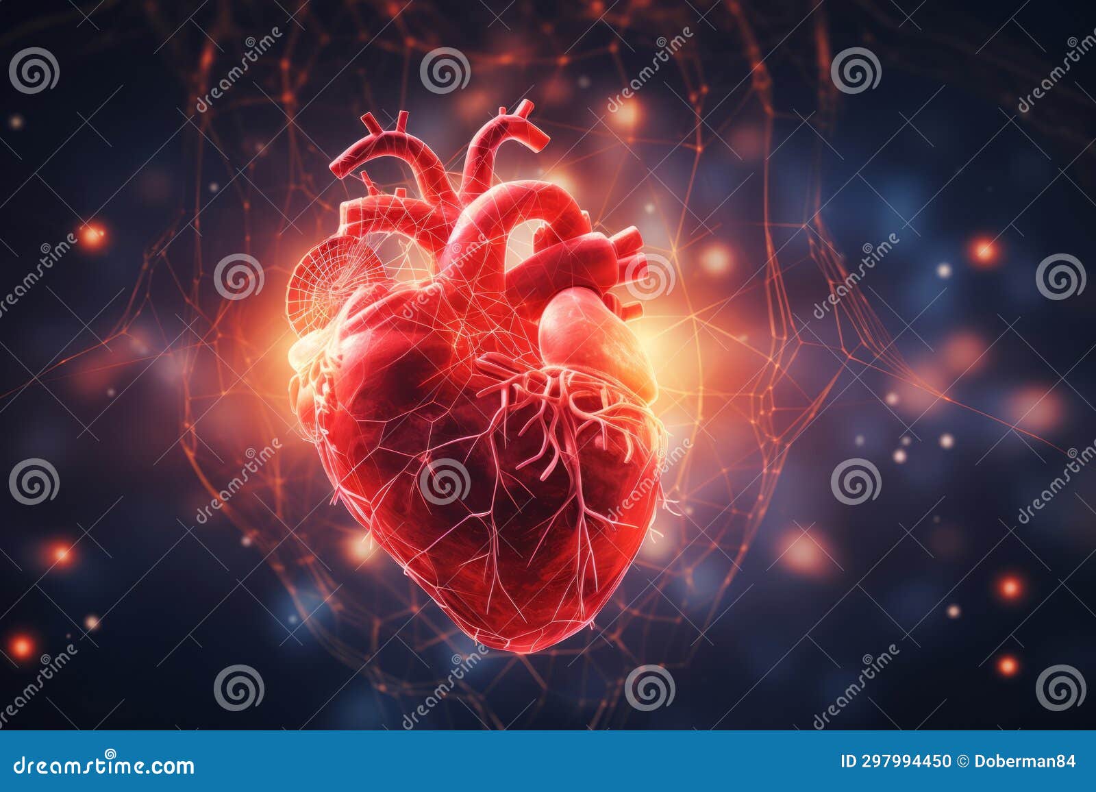 3d Illustration of Human Body Heart Anatomy Stock Illustration ...