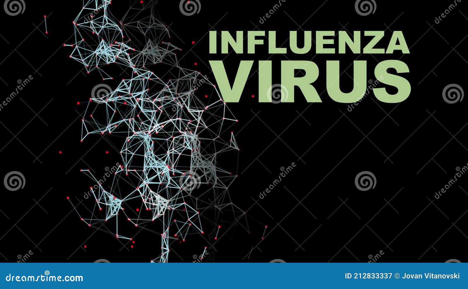 Influenza Virus Cells with Optical Flare in Background Stock ...