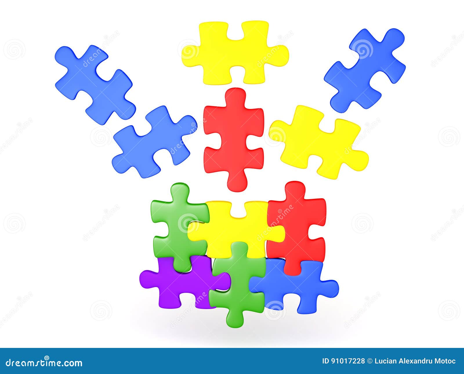 3D Illustration Of Jigsaw Puzzle. | CartoonDealer.com #93003087