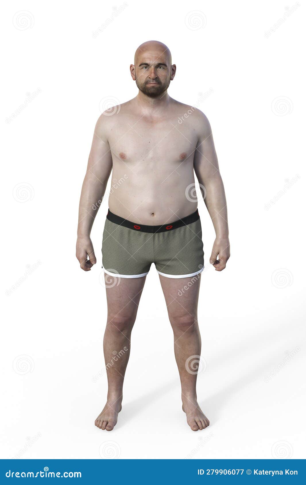 A 3D Illustration of a Male Body with an Endomorph Body Type Stock  Illustration - Illustration of overweight, building: 279906077