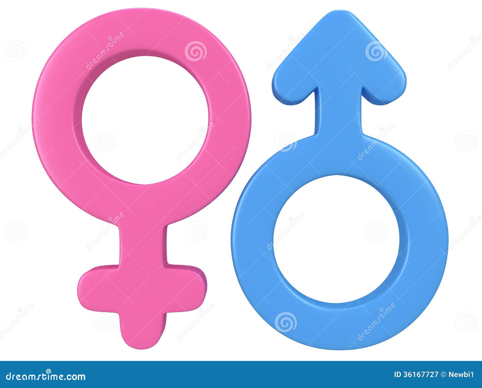 3d Illustration Of Male And Female Signs Stock