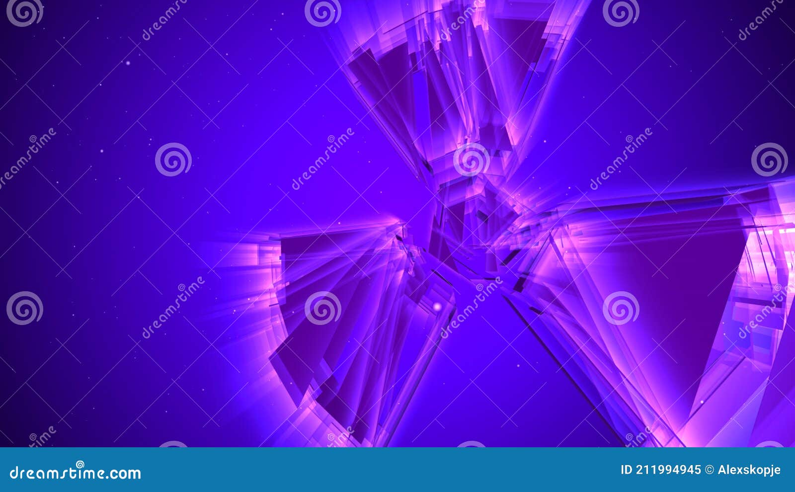 3D Illustration of Neon Glow Radioactive Sign Stock Illustration