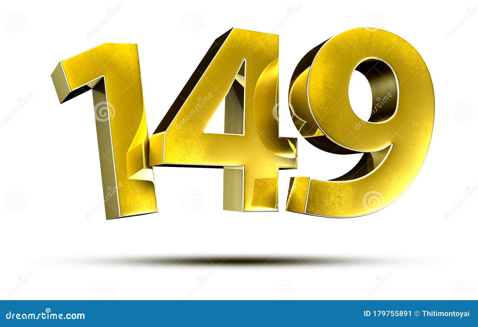 Numbers 149 3d. stock illustration. Illustration of path 179755891