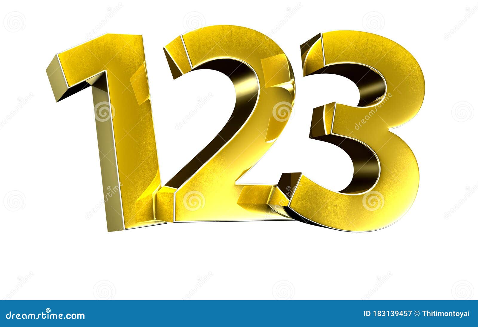 Number 123 3d. stock illustration. Illustration of business 183139457