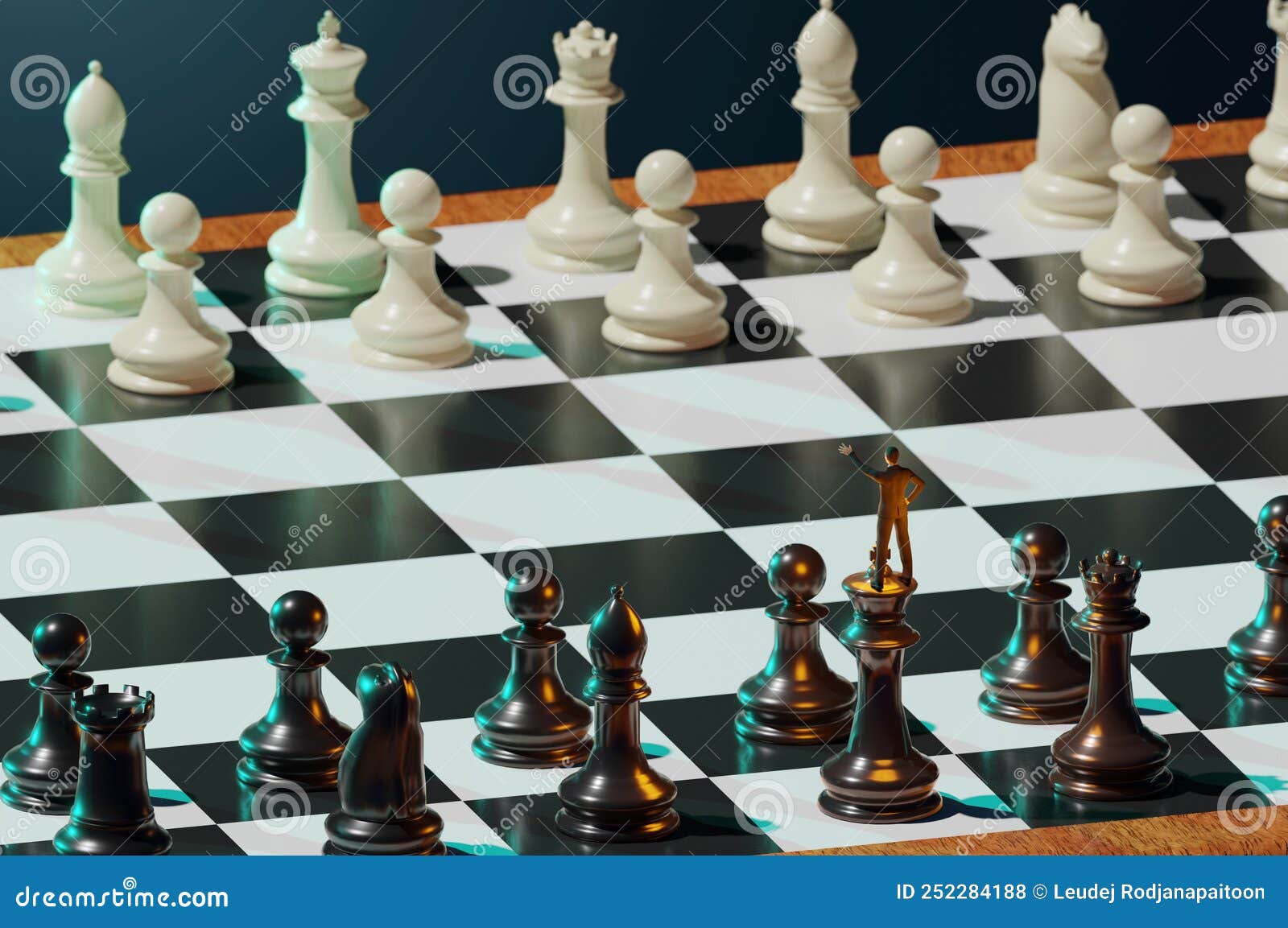 Leadership Concepts Illustrated A 3d Chess Board Game Render