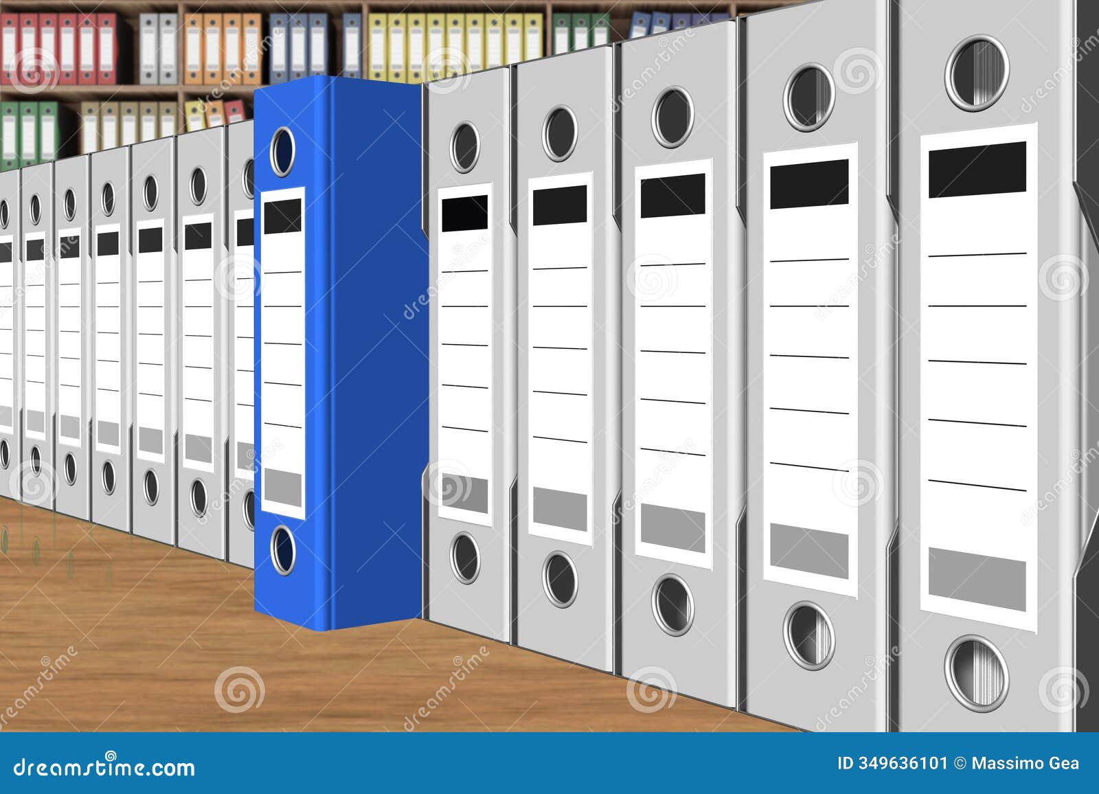 series binders colored folders - 3d 