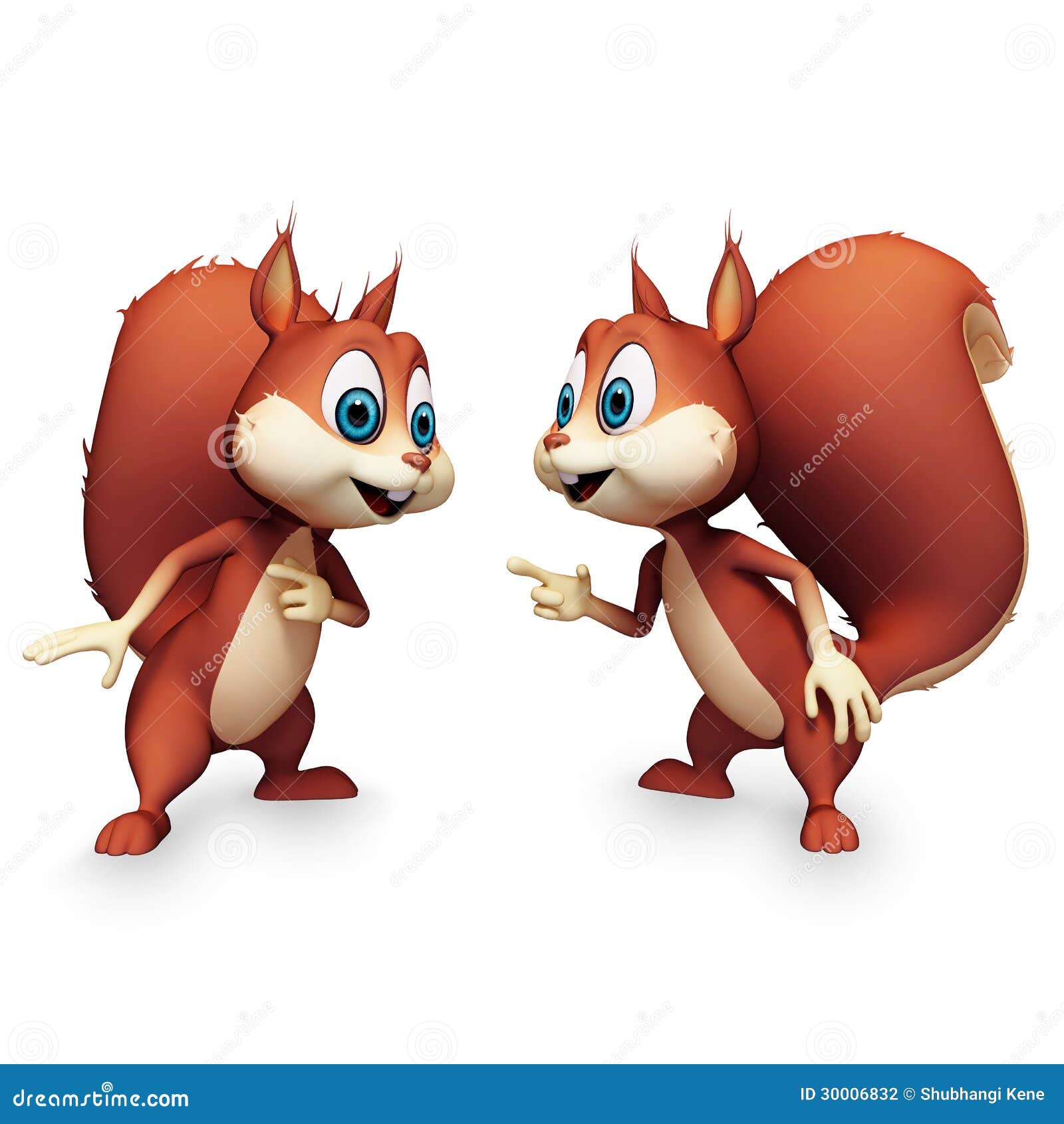 Squirrel Talking With Each Other Stock Illustration ...