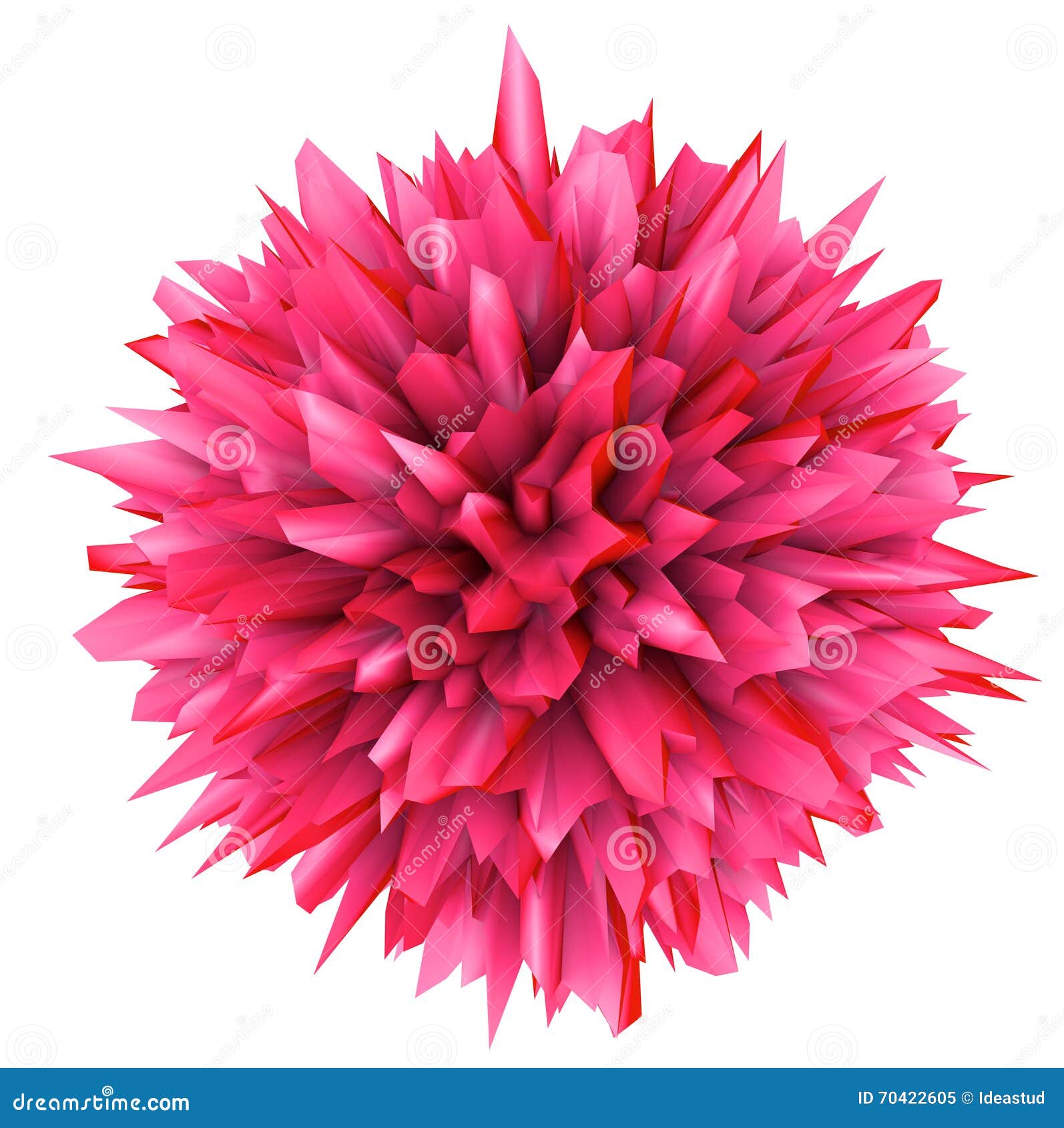 3d-illustration-of-three-dimensional-object-like-a-virus-stock