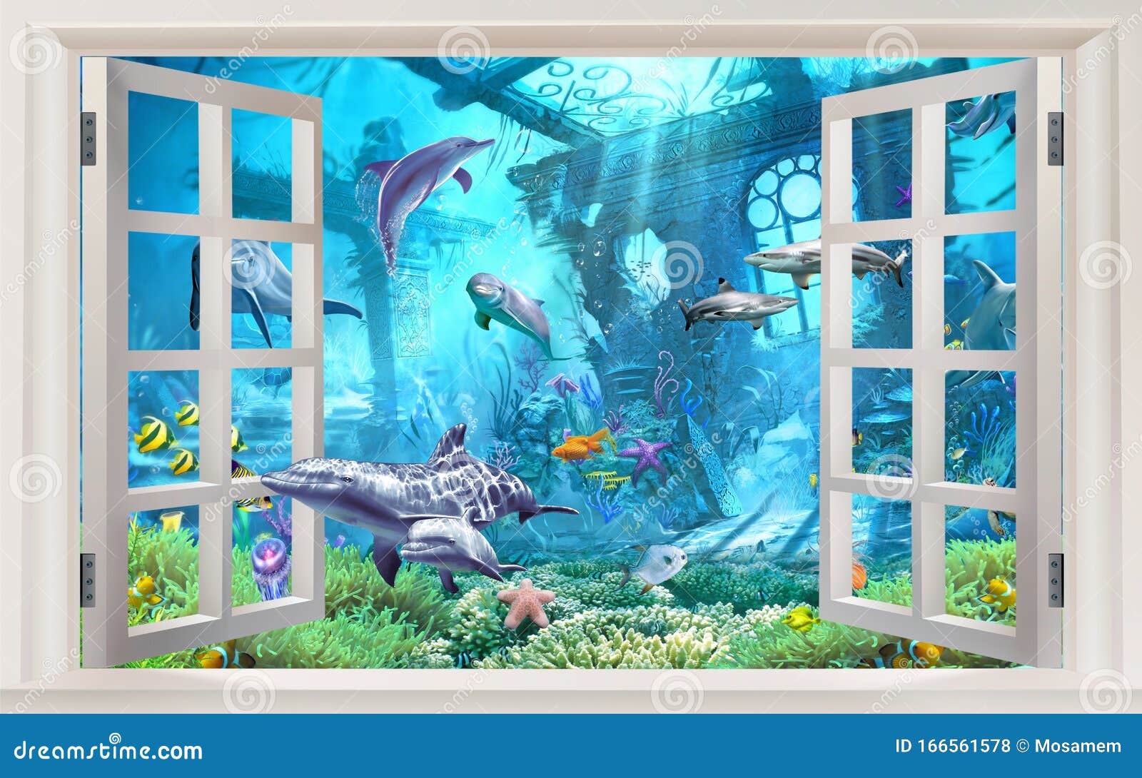 3d Illustration Wallpaper Under Sea ...