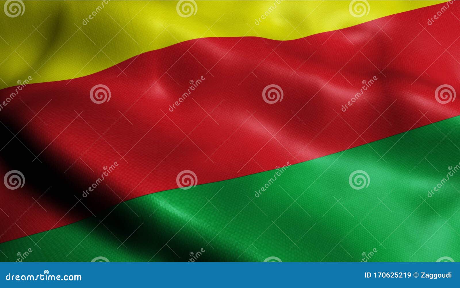 3d waving colombia city flag of la ceja closeup view