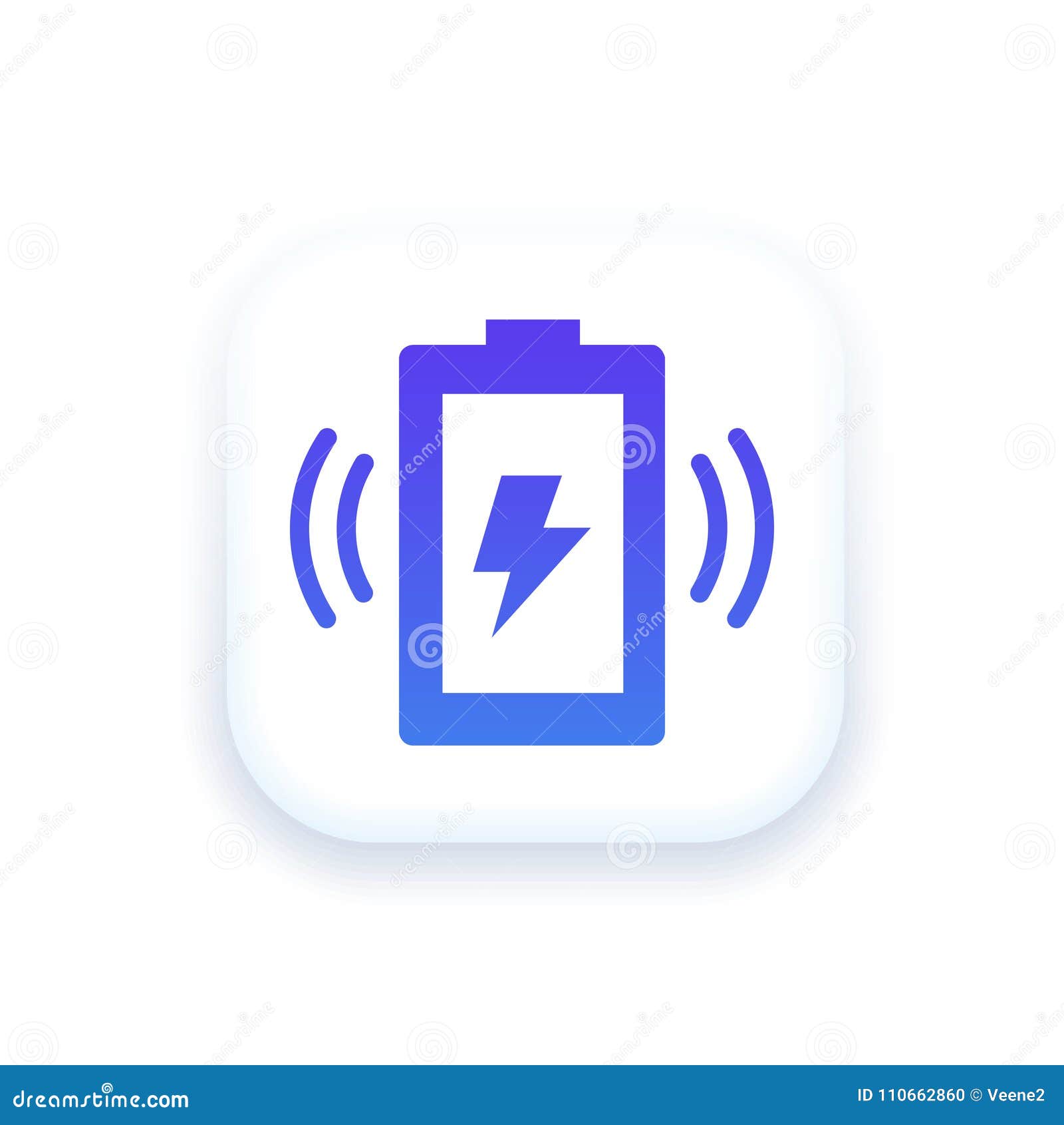 Wireless Charging Icon stock illustration. Illustration of icon 110662860