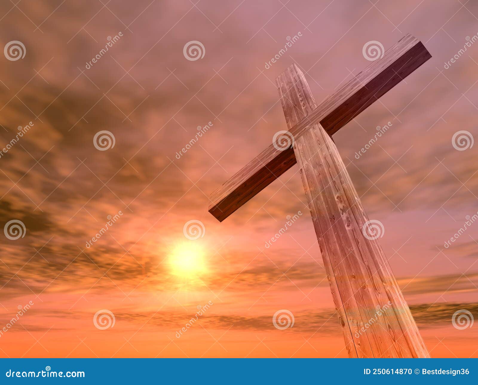 Vedere Una Croce In Cielo Significato 3d Illustrazione Di Una Croce Di Legno O Di Una Forma Di Simbolo