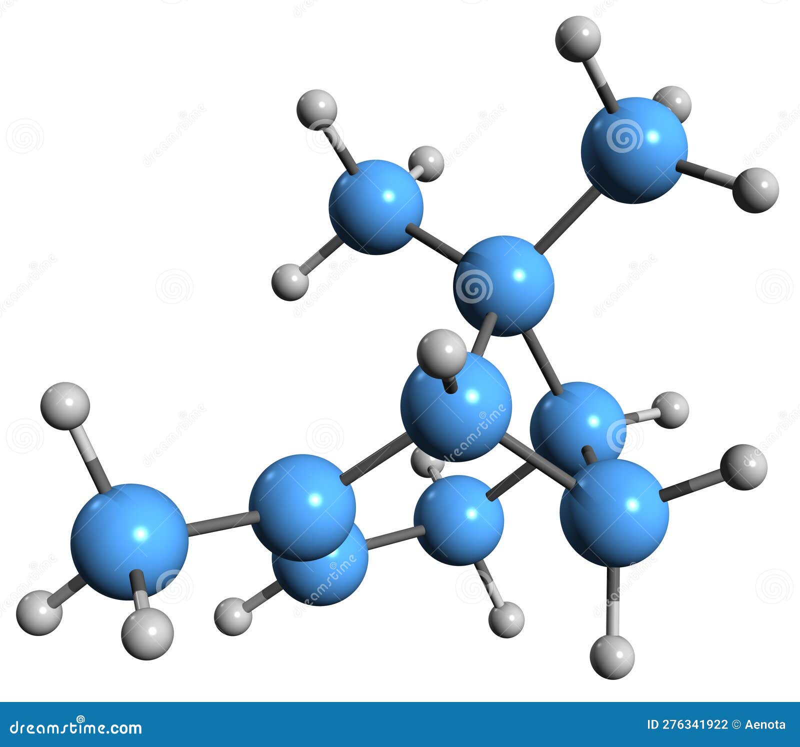 3D Image of Alpha-Pinene Skeletal Formula Stock Illustration ...