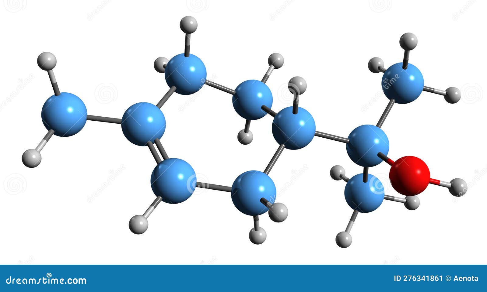 3d image of alpha-terpineol skeletal formula