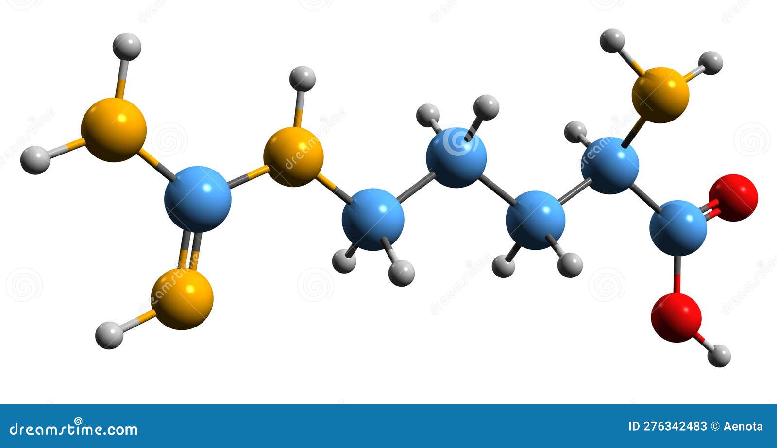 3d image of arginine skeletal formula
