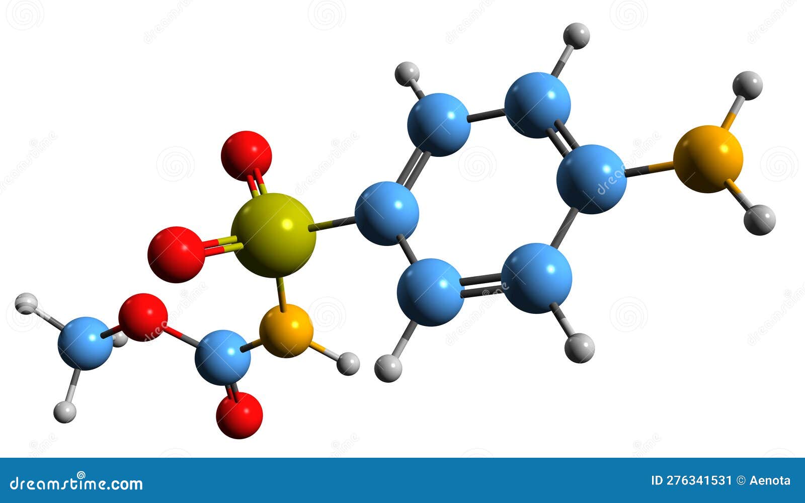 3d image of asulam skeletal formula