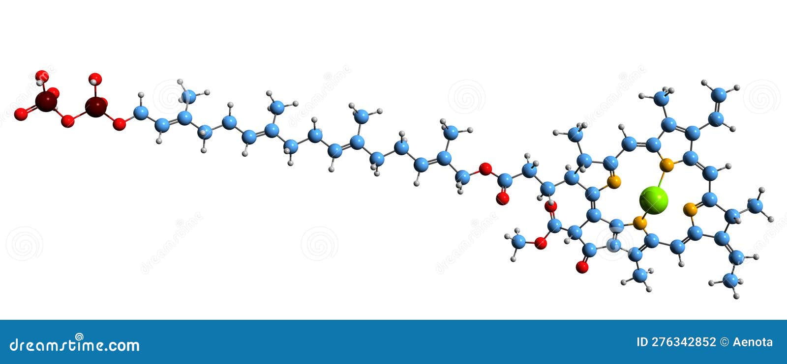 3d image of bacteriochlorophyll g skeletal formula