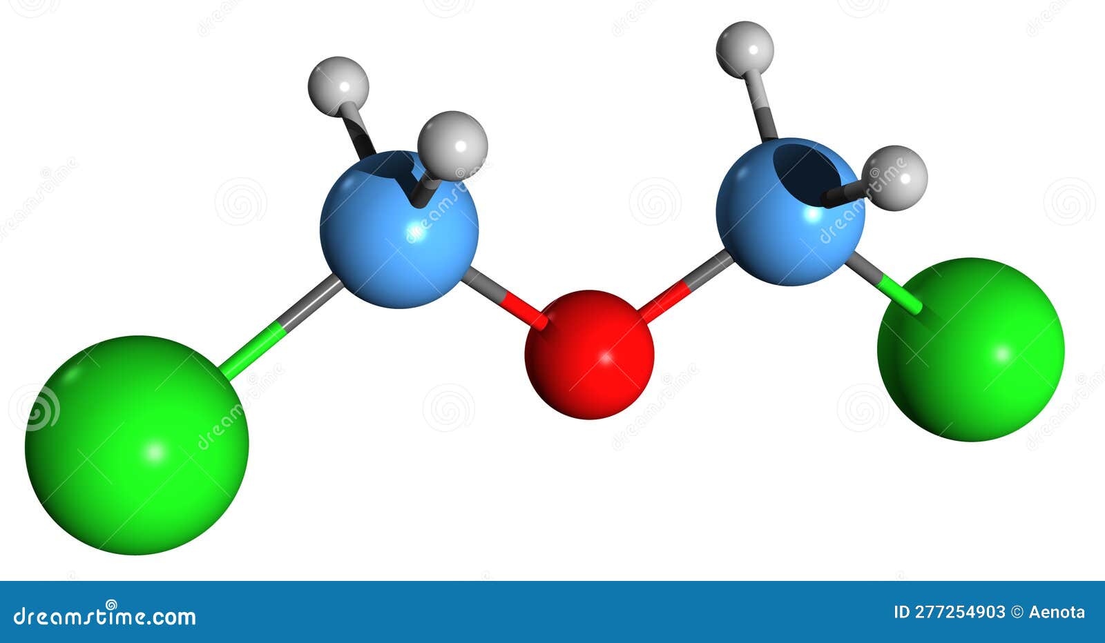 3d image of bis-chloromethyl ether skeletal formula