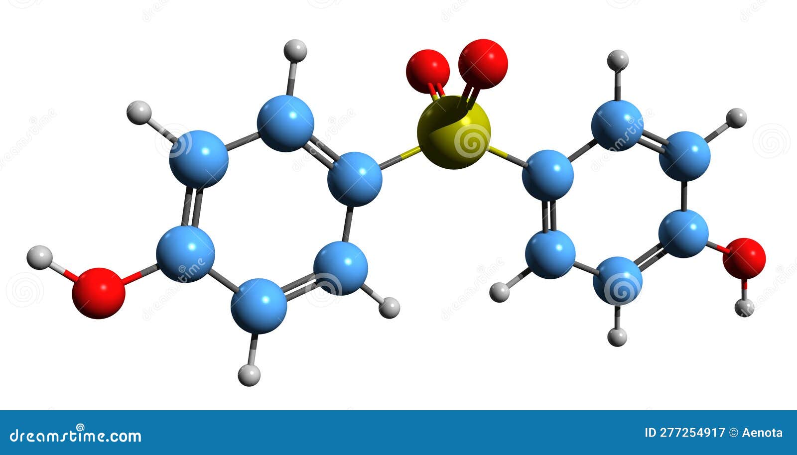 3d image of bisphenol s skeletal formula