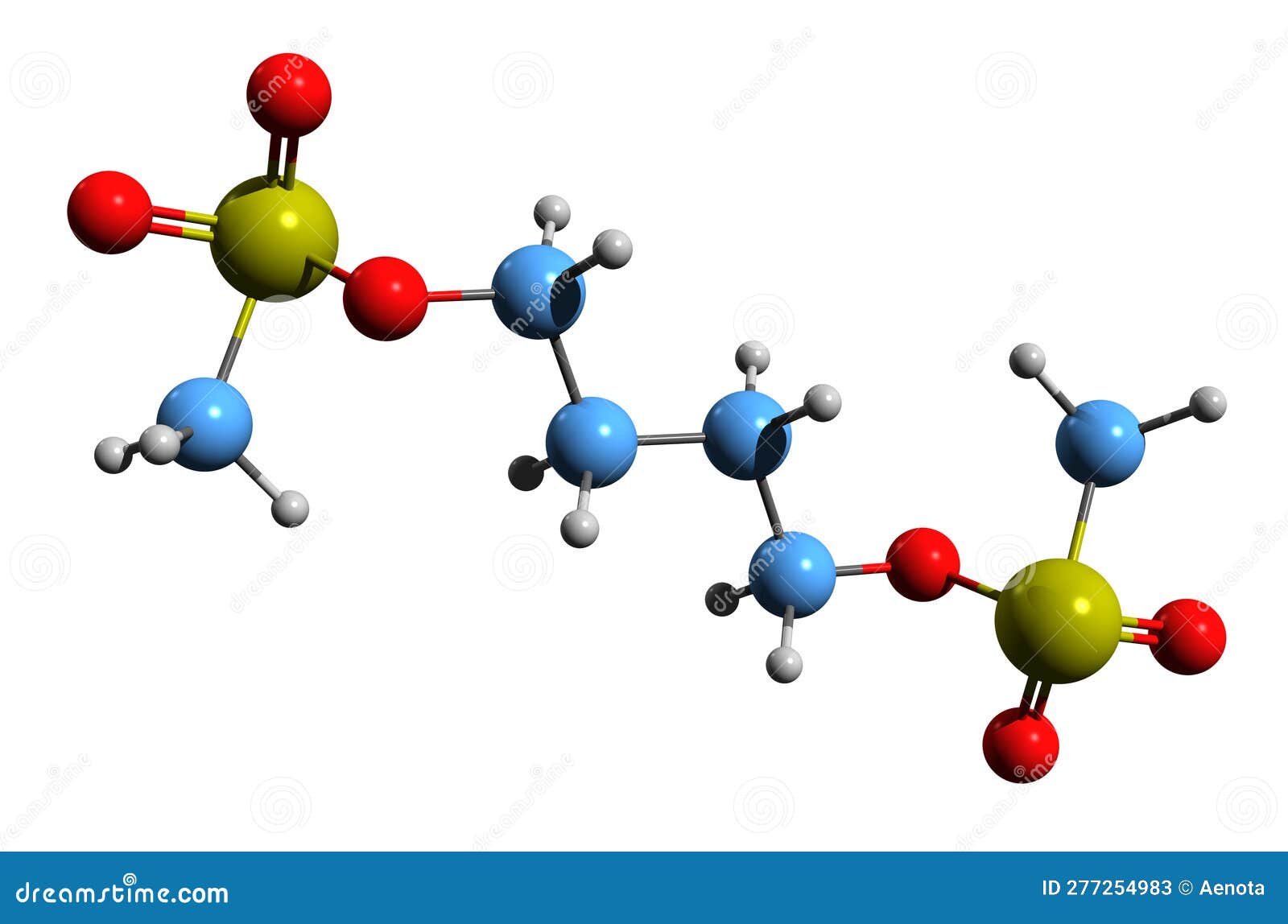 3d image of busulfan skeletal formula