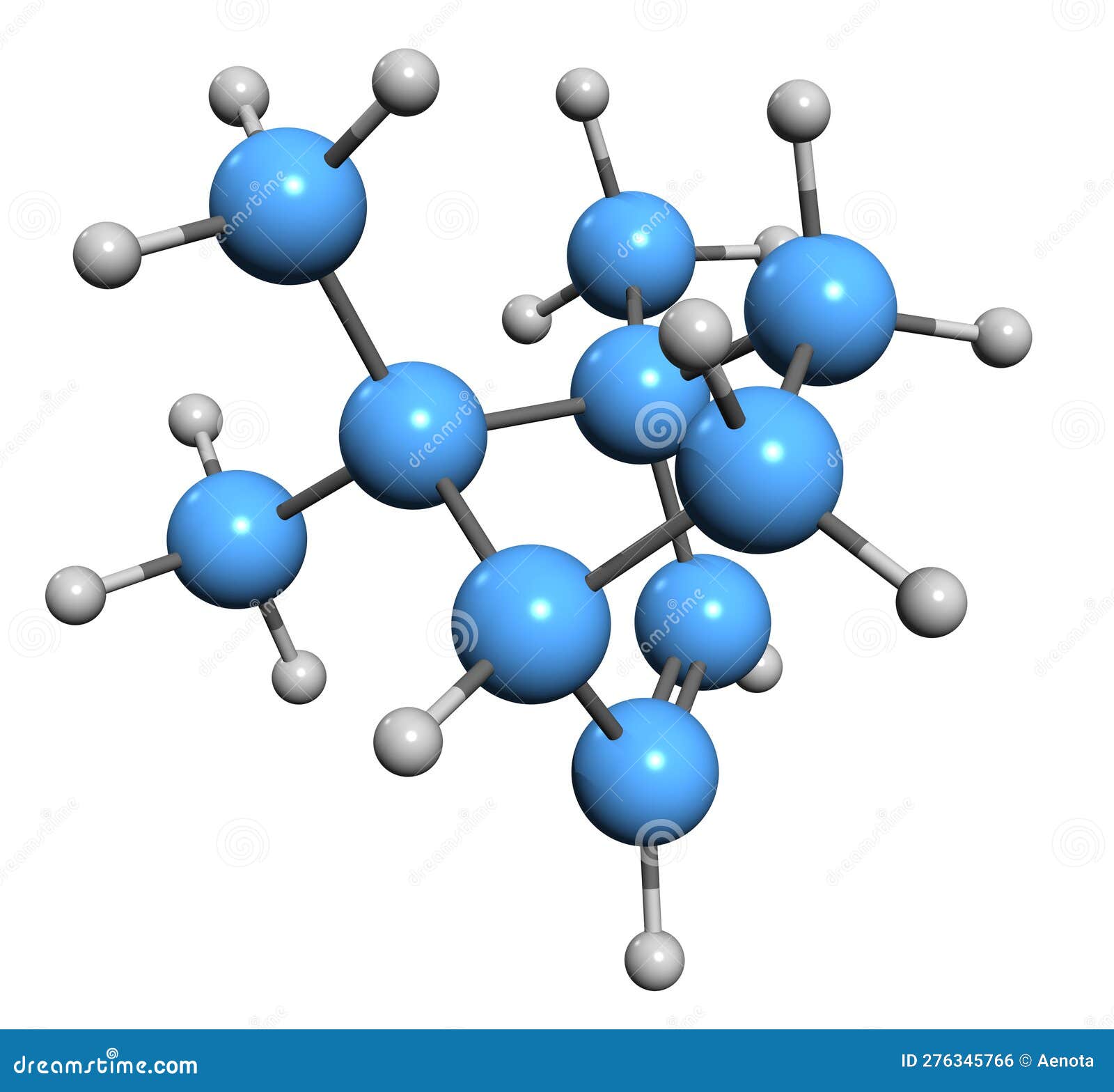 3D Image of Camphene Skeletal Formula Stock Illustration - Illustration ...