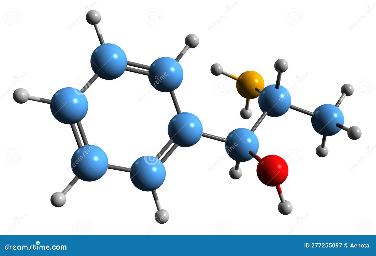 3d image of cathine skeletal formula