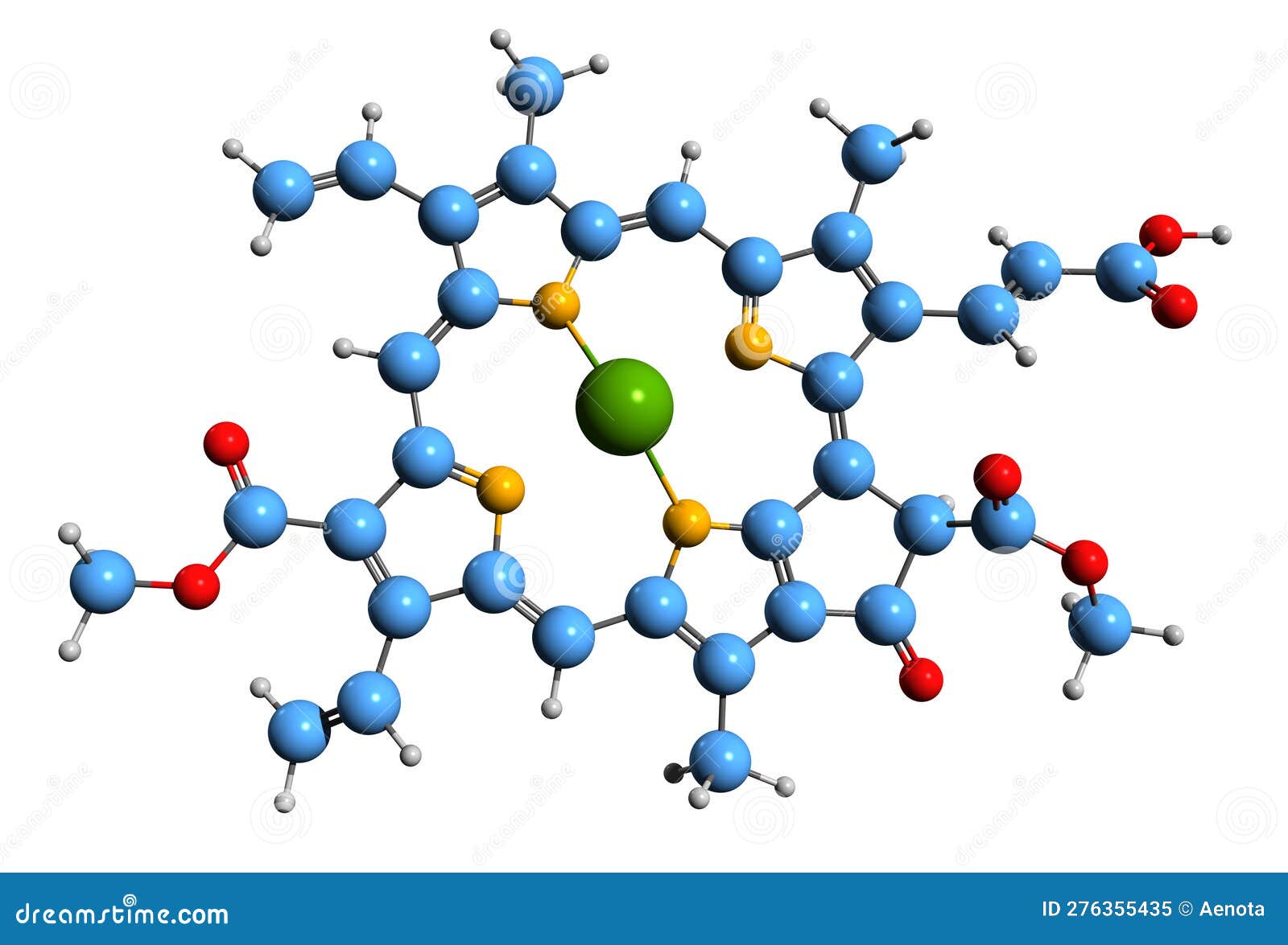 3d image of chlorophyll c3 skeletal formula