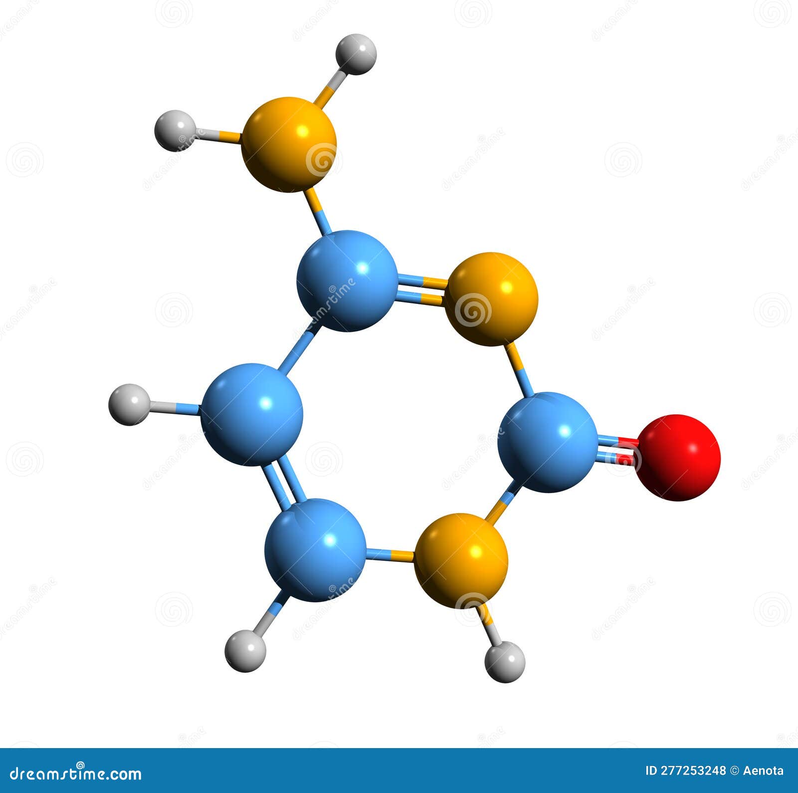 3d image of cytosine skeletal formula