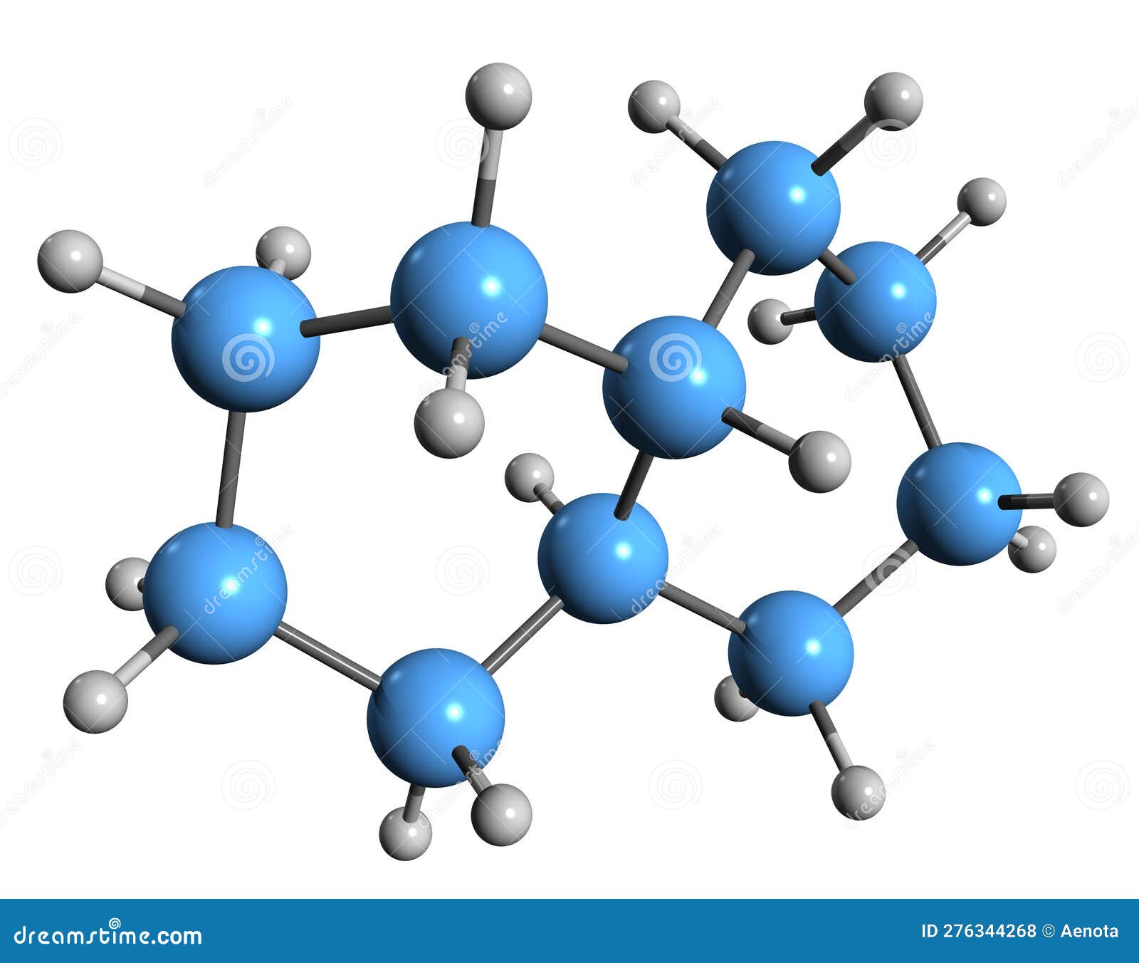 3d image of decalin skeletal formula