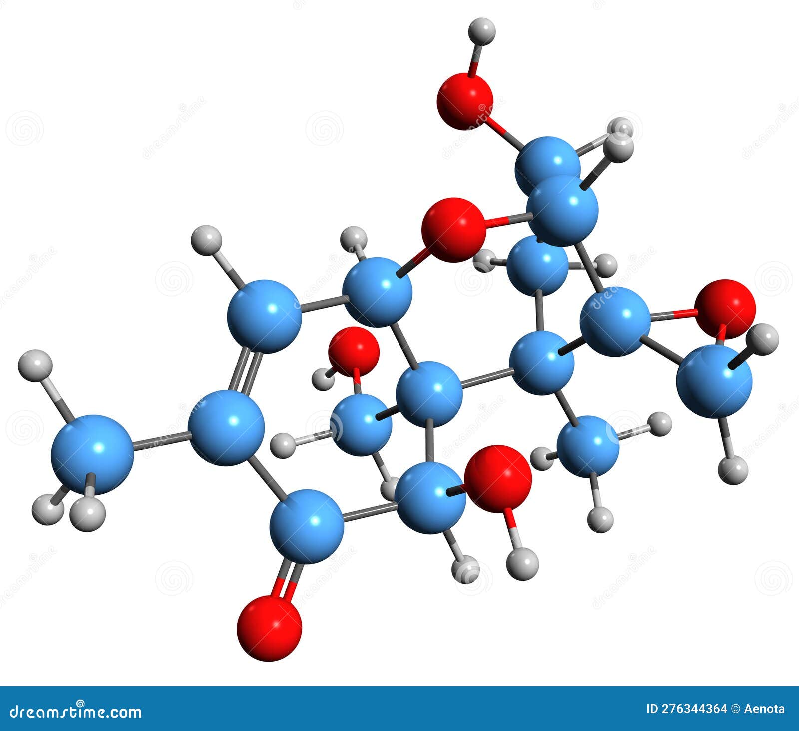 3d image of deoxynivalenol skeletal formula