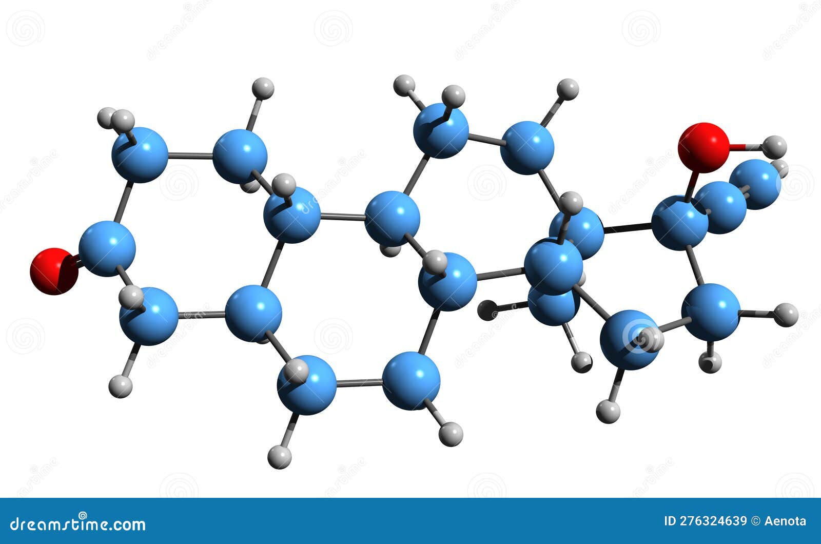 3d image of dihydronorethisterone skeletal formula