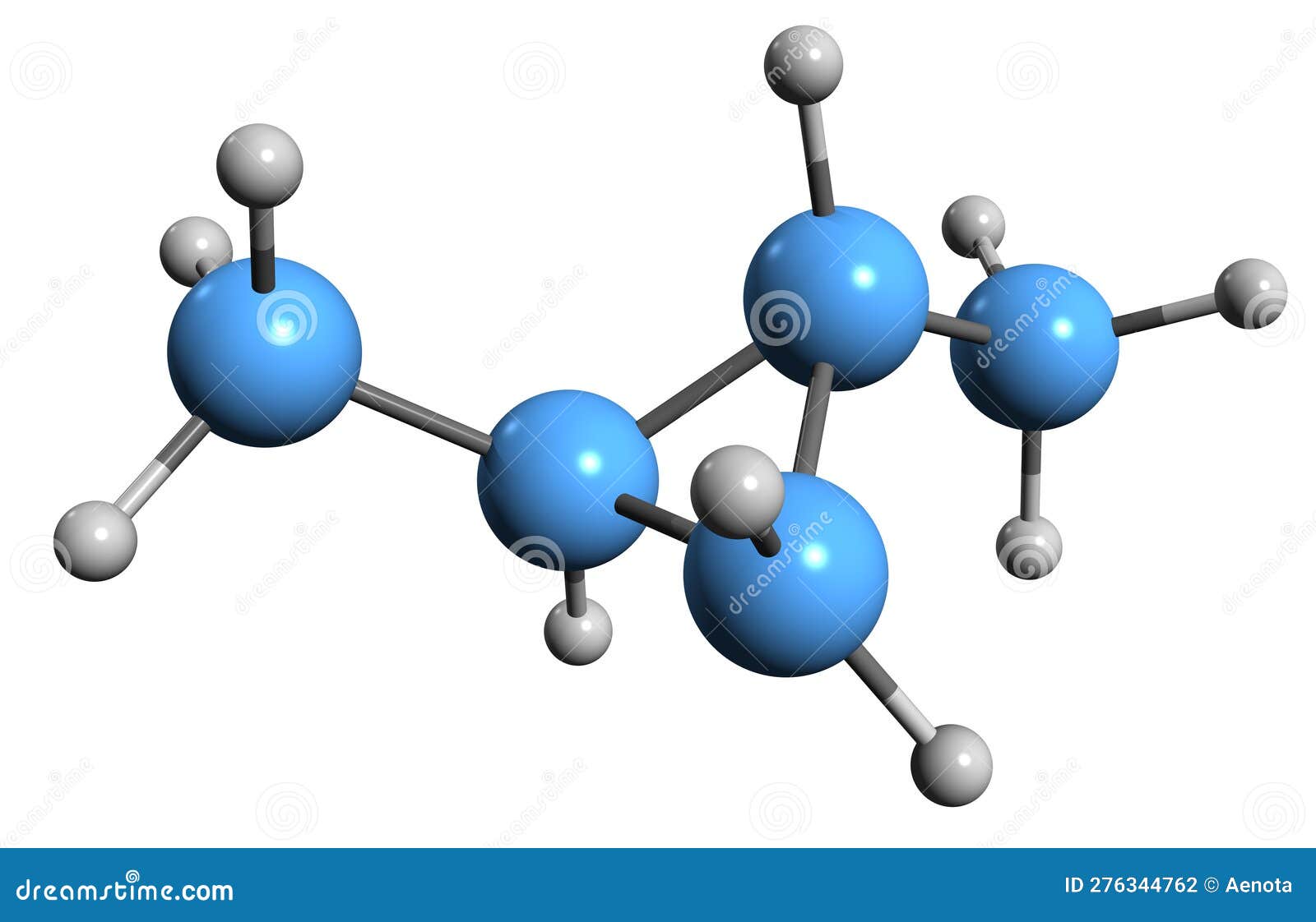 3D Image Of Cyclopropane Skeletal Formula 277255888