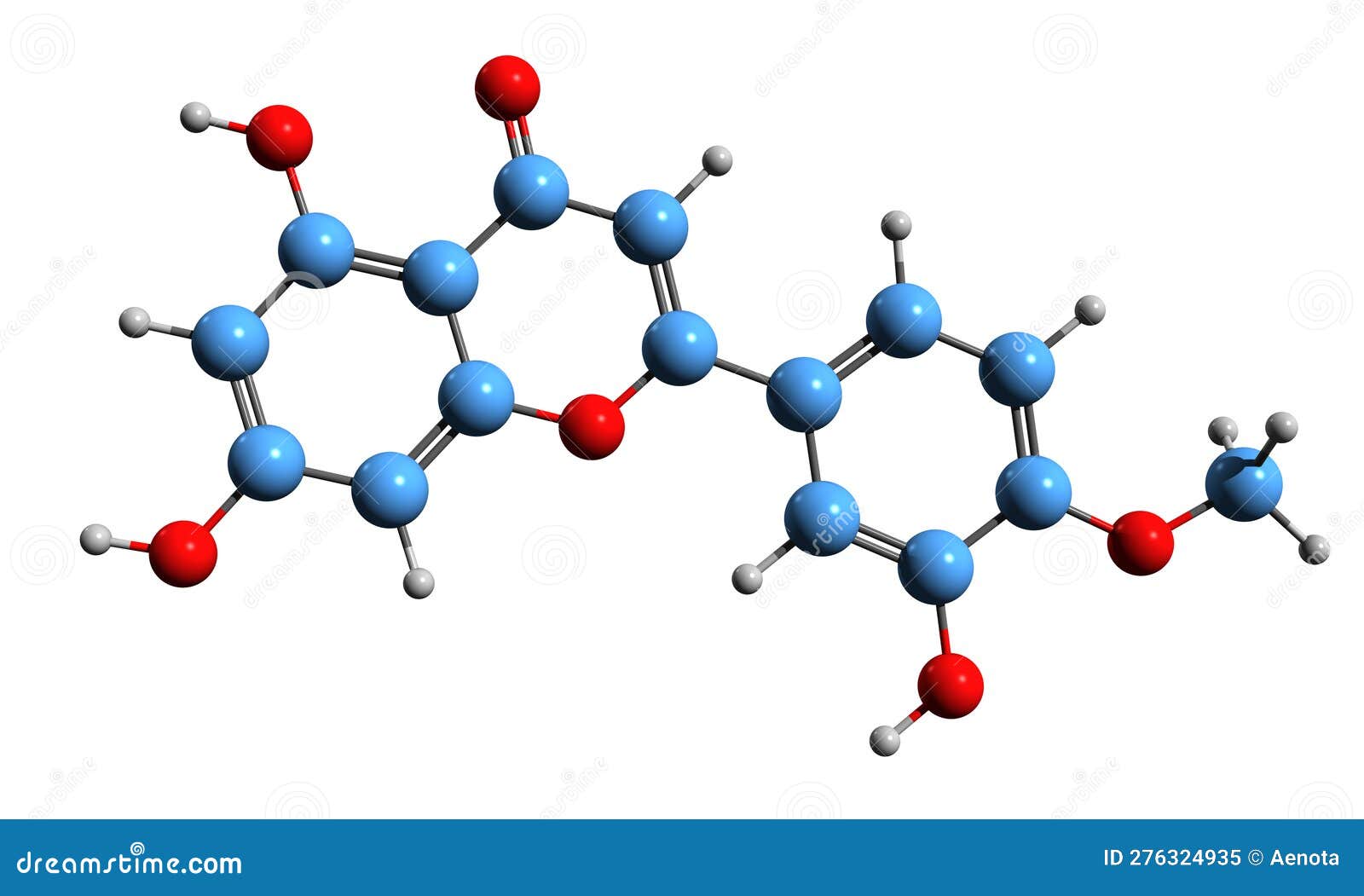 3d image of diosmetin skeletal formula