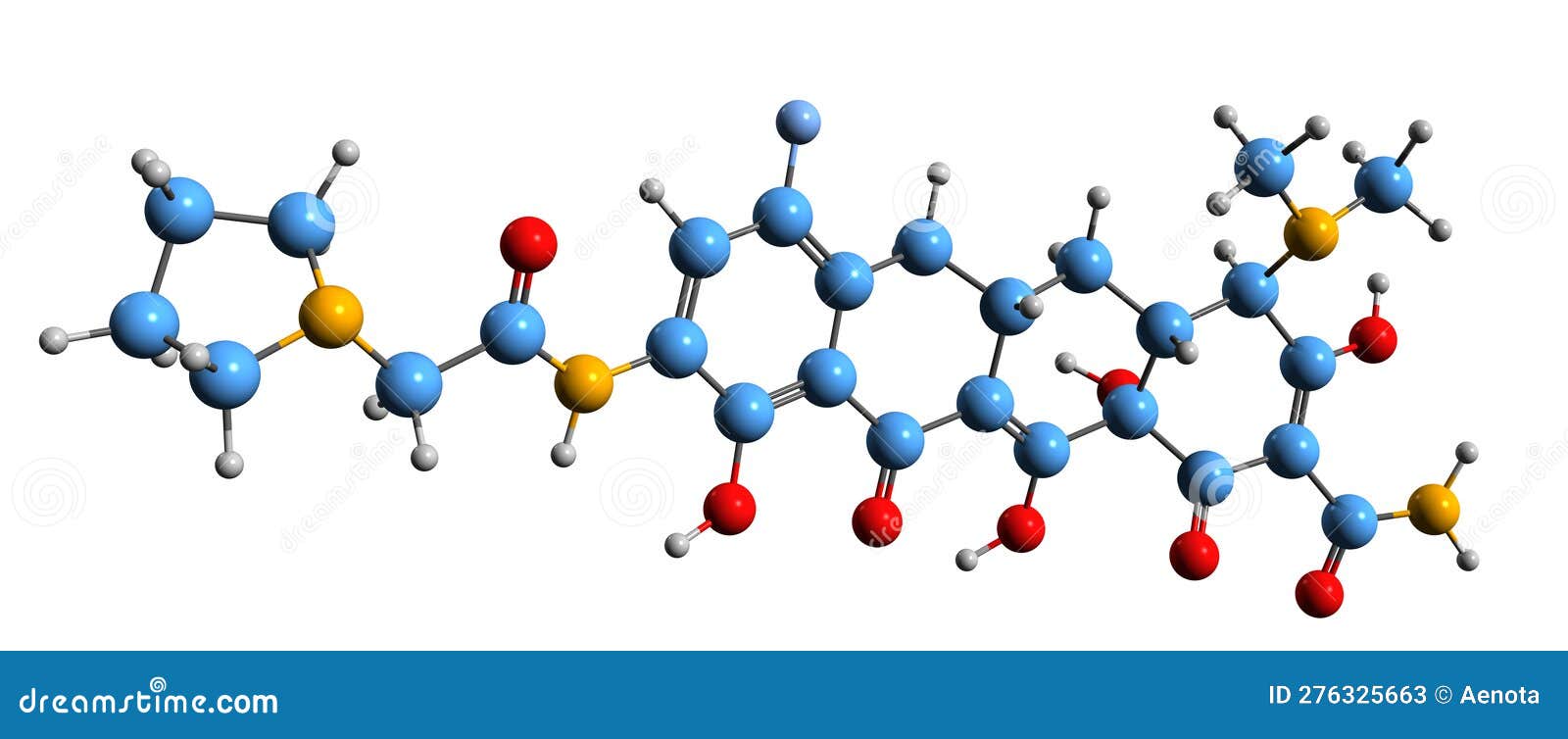 3d image of eravacycline skeletal formula