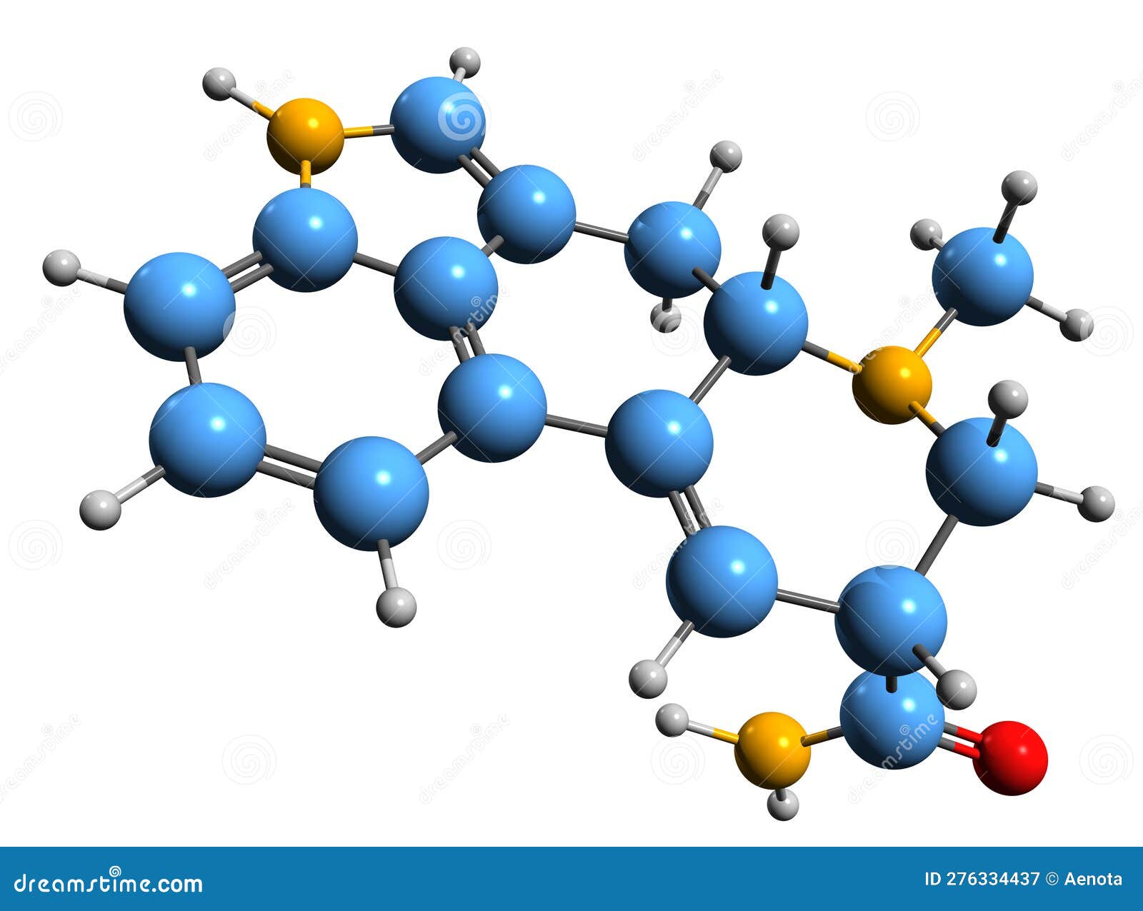 3d image of ergine skeletal formula