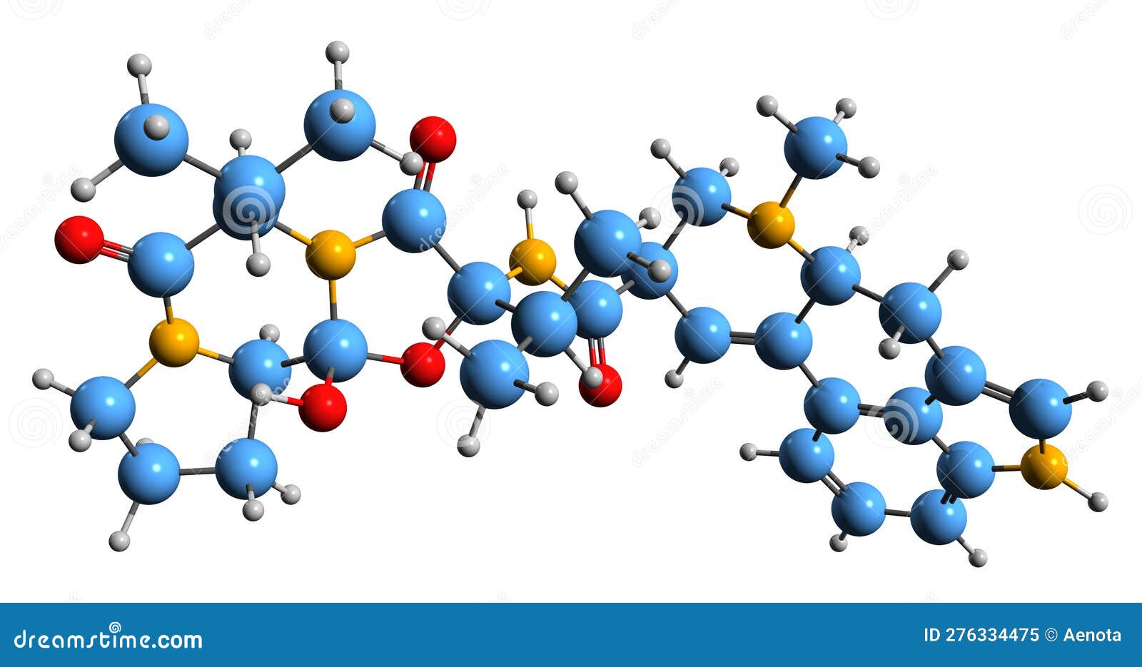 3d image of ergocornine skeletal formula