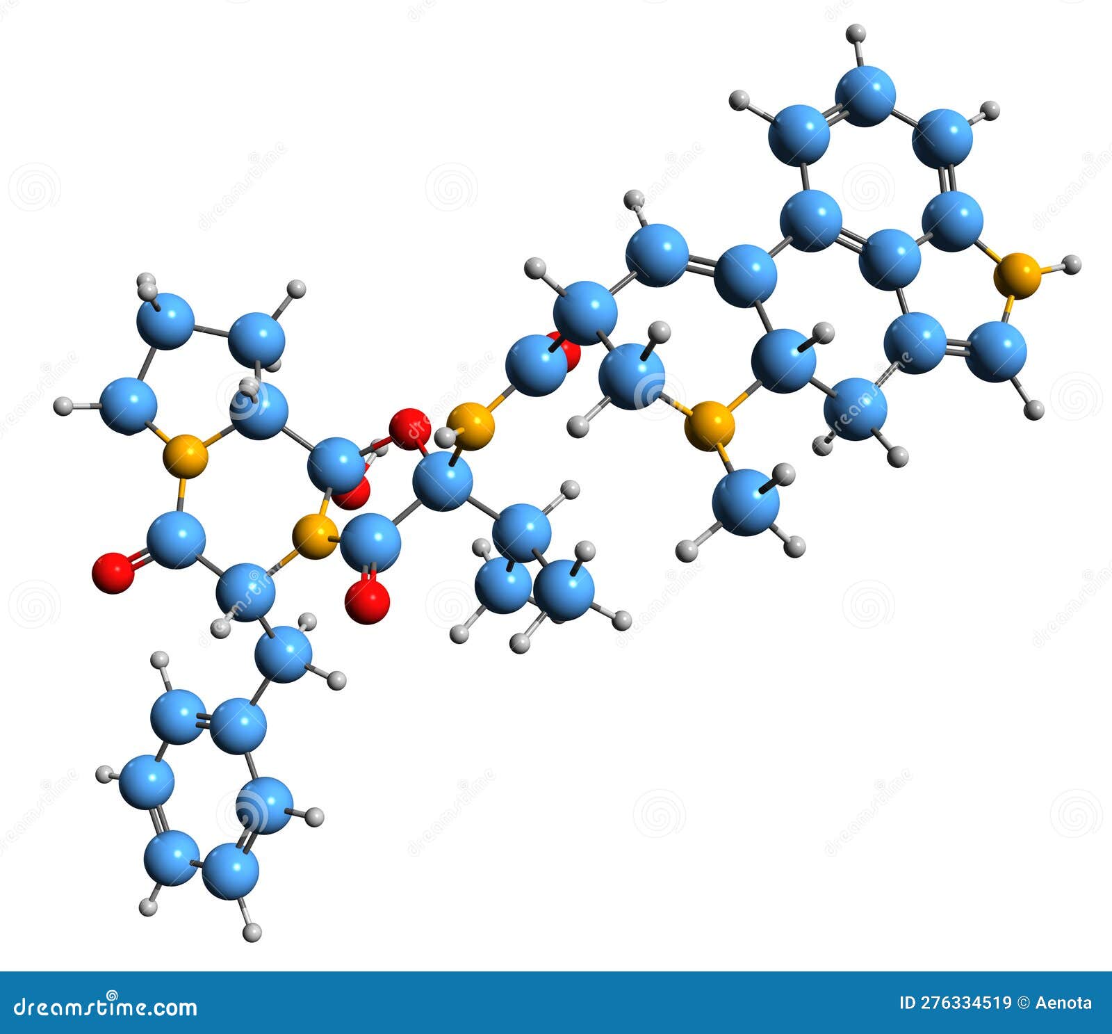 3d image of ergocristine skeletal formula