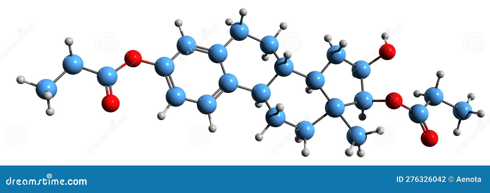 3d image of estriol dipropionate skeletal formula
