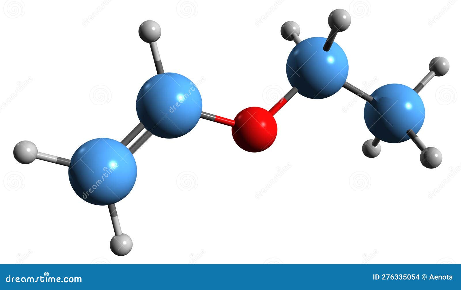3d image of ethyl vinyl ether skeletal formula