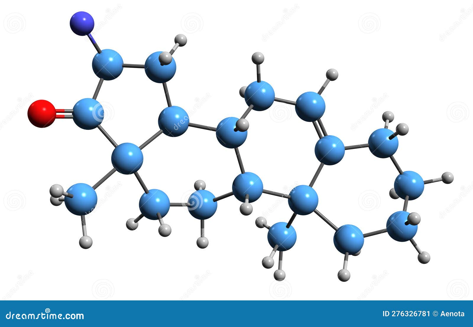 3d image of fluasterone skeletal formula