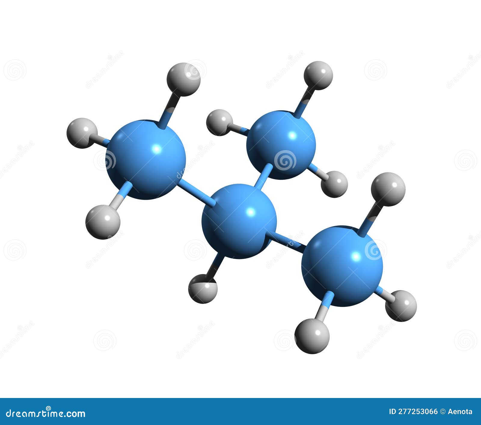 3D Image of Isobutane Skeletal Formula Stock Illustration ...