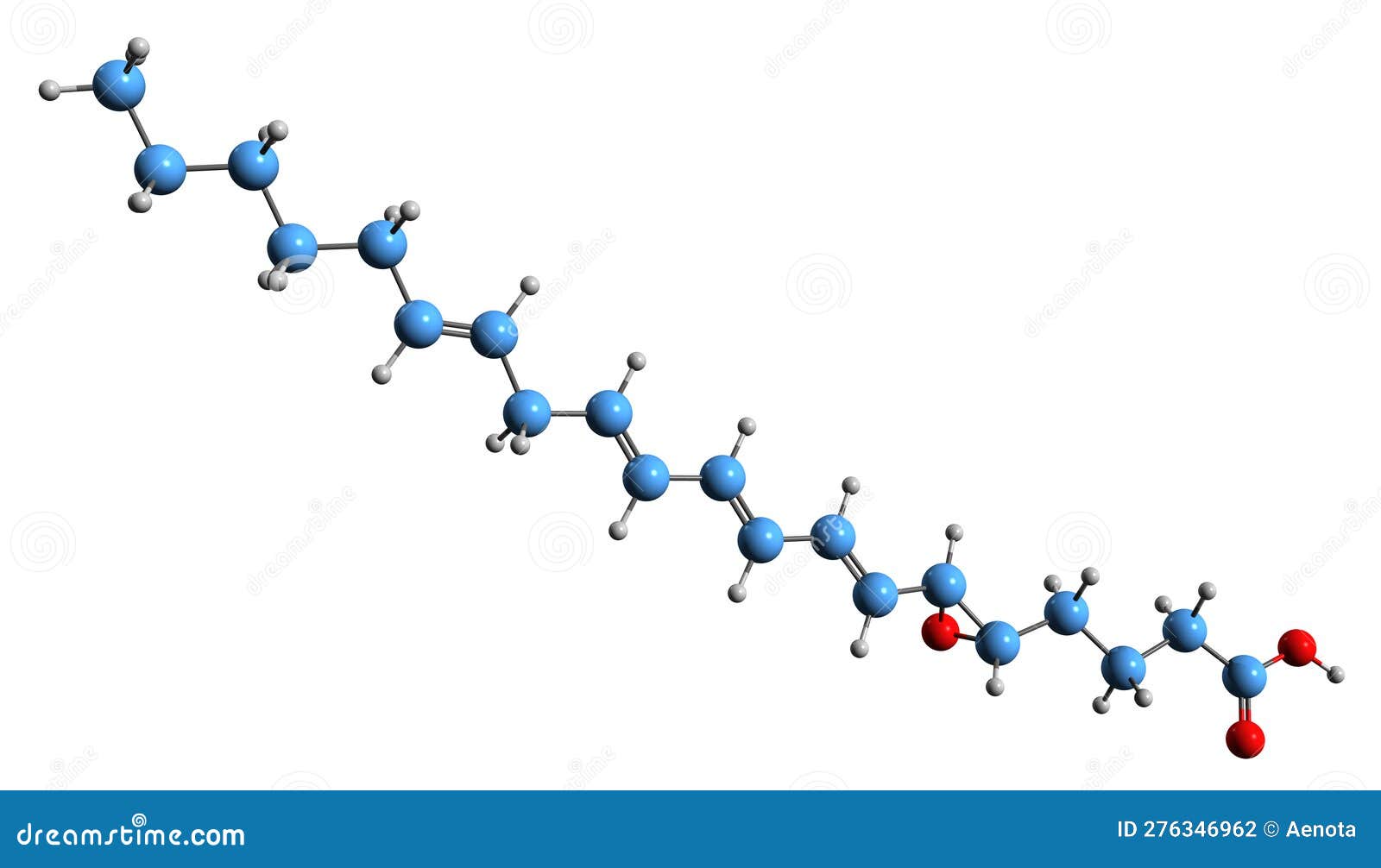 3d image of leukotriene a4 skeletal formula