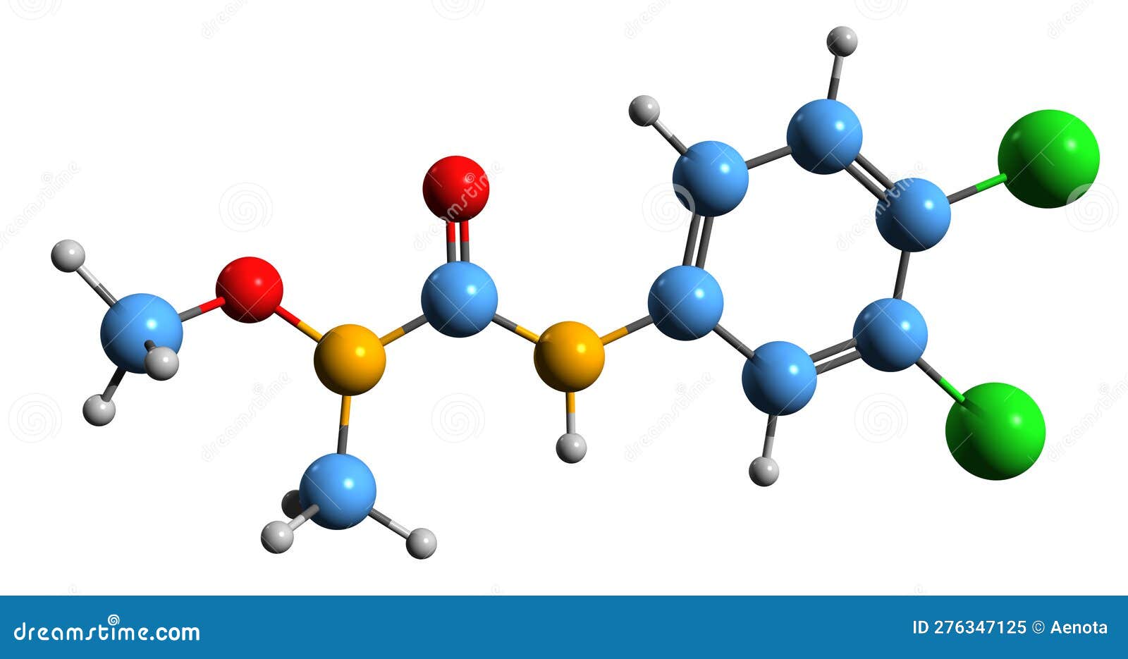 3d image of linuron skeletal formula