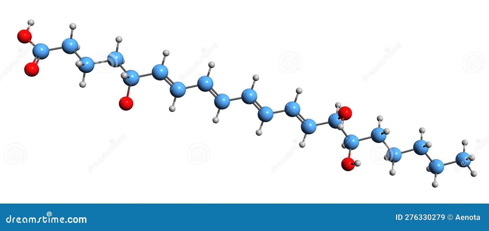 3d image of lipoxin b4 skeletal formula
