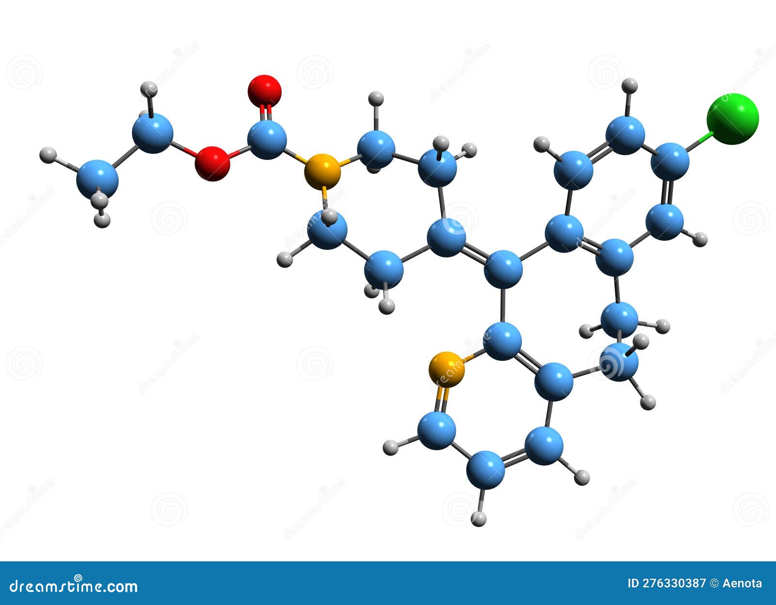 3d image of loratadine skeletal formula
