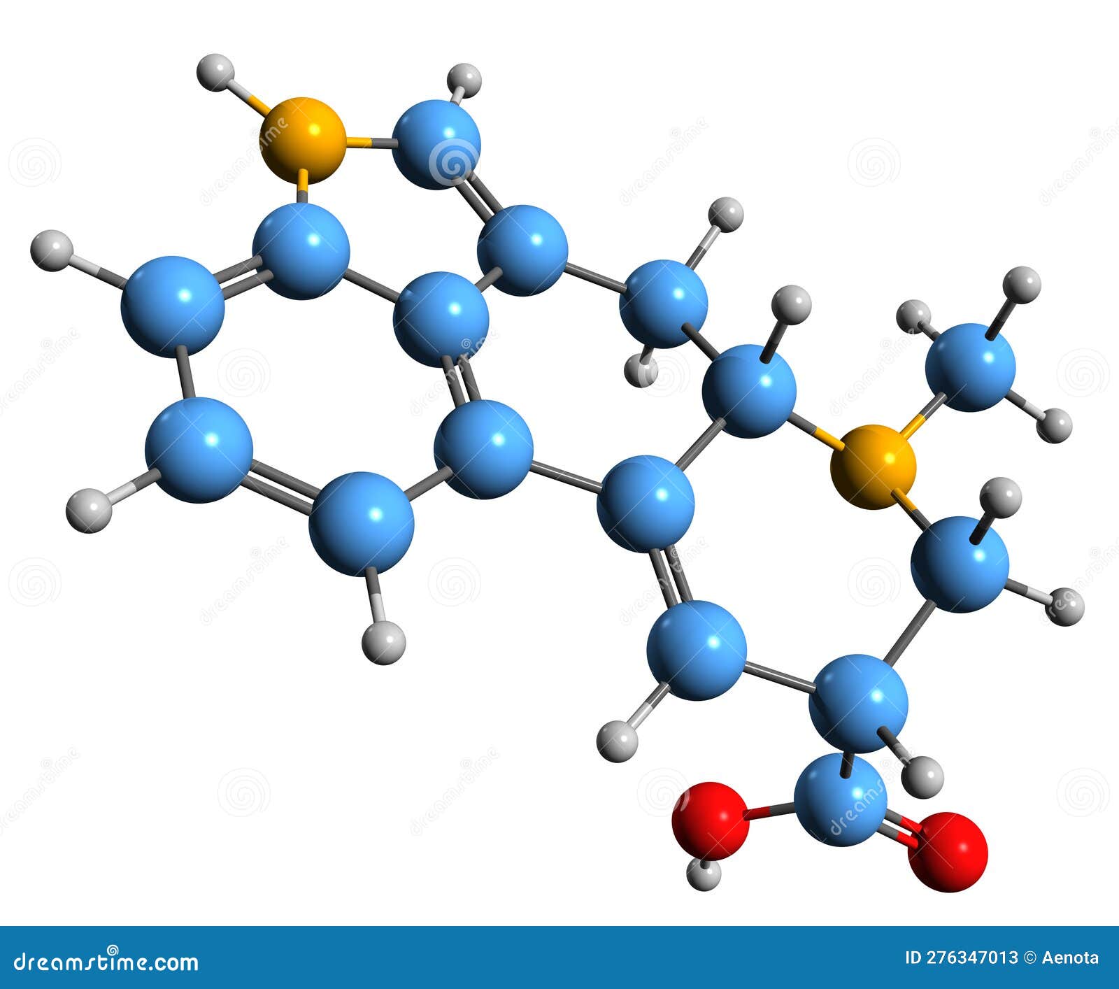 3d image of lysergic acid skeletal formula