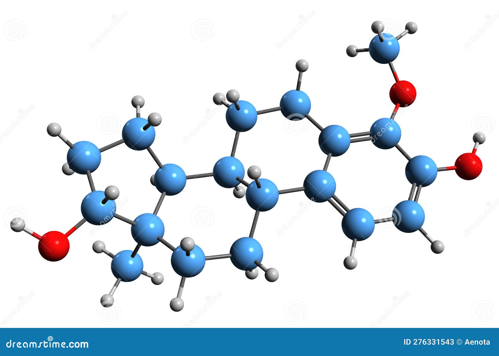 3d image of methoxyestrone skeletal formula