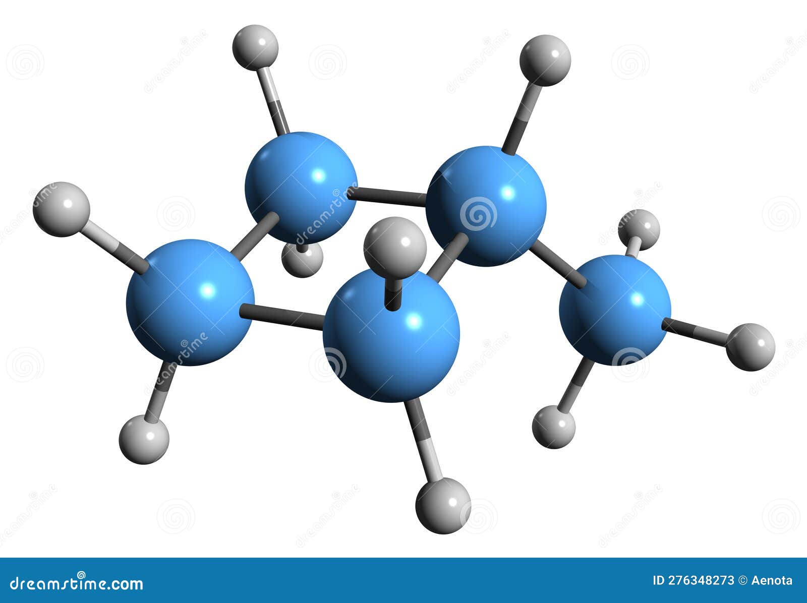 3D Image of Methylcyclobutane Skeletal Formula Stock Illustration ...